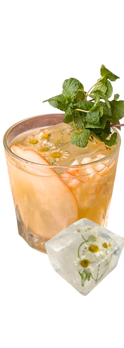 Chamomile Cloud apple chamomile mint tea cocktail catering
