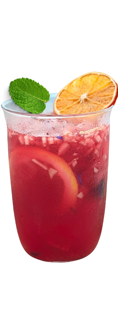 Sunny sips apple orange hibiscus mint tea cocktail catering